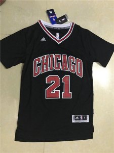 Maillot De Basket Chicago Bulls Jimmy Butler21 Manches Courtes Noir